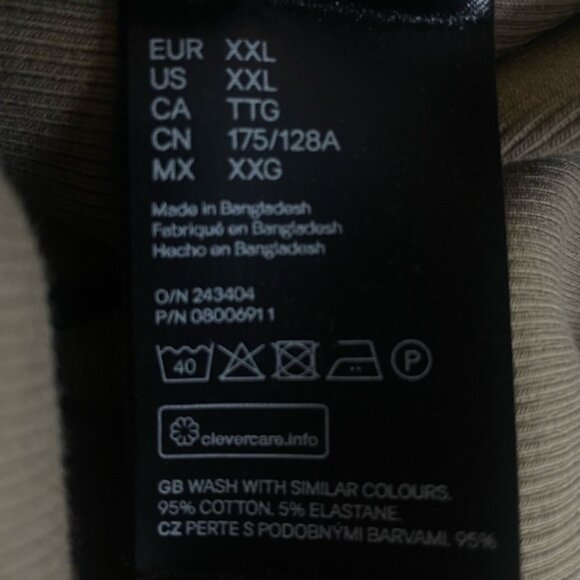 H M XXL Ribbed Basic Tshirt Stretch Plus Size Top Casual  Everyday Fashion Sage - Picture 9 of 10